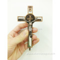 St Benedict Standing Cross large Medal with stainless steel